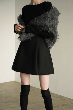 ミニスカート - CONSTRUCTIVE MINISKIRT - BLACK