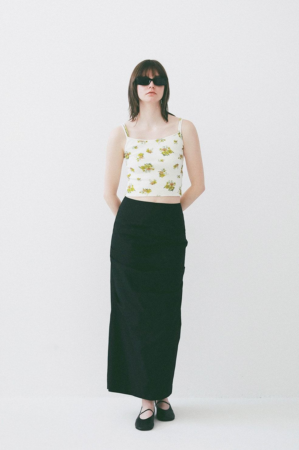 マルチウェイキャミソール - MANY WAY FLOWER CAMI TOPS (YELLOW)
