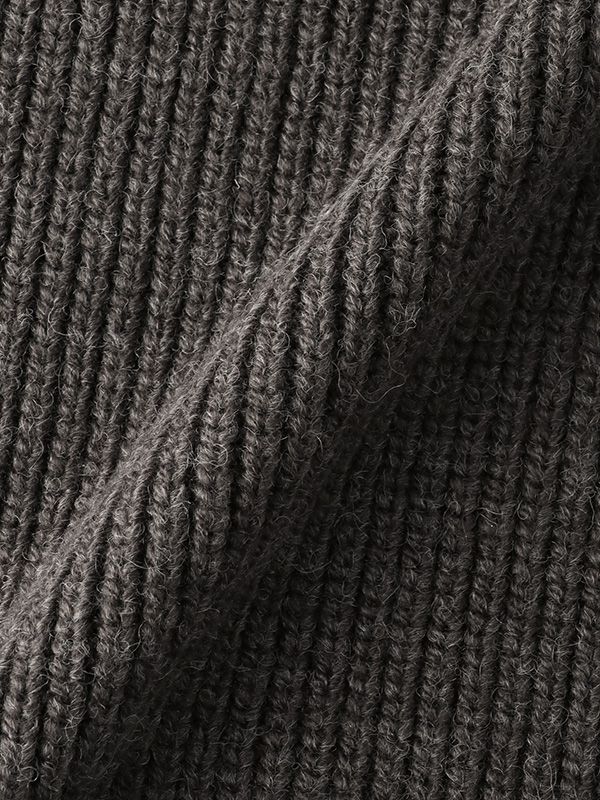 タックネックノースリルーズニットプルオーバー - GREY