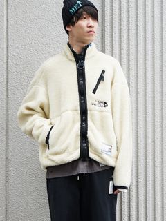 トレンドのボアコーデは優しい色味のアイボリーも◎