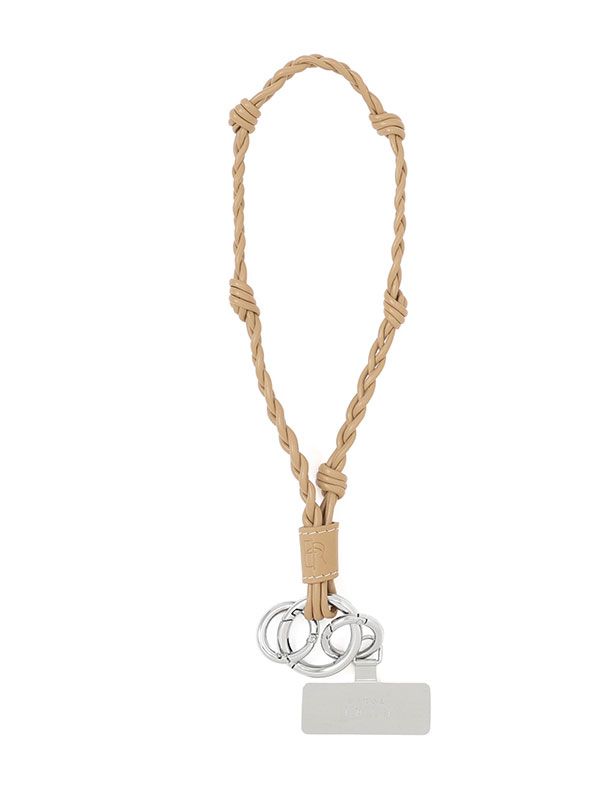 レザーコードショートマルチストラップ (BEIGE)