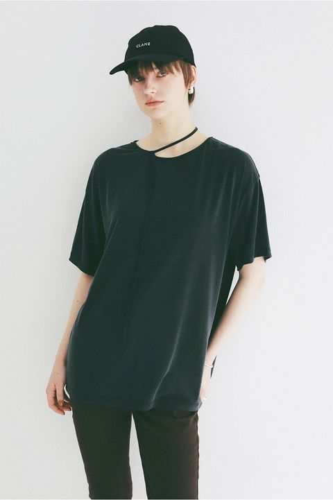 コードカットソー - DROOP THIN CODE SOFT TOPS (BLACK)