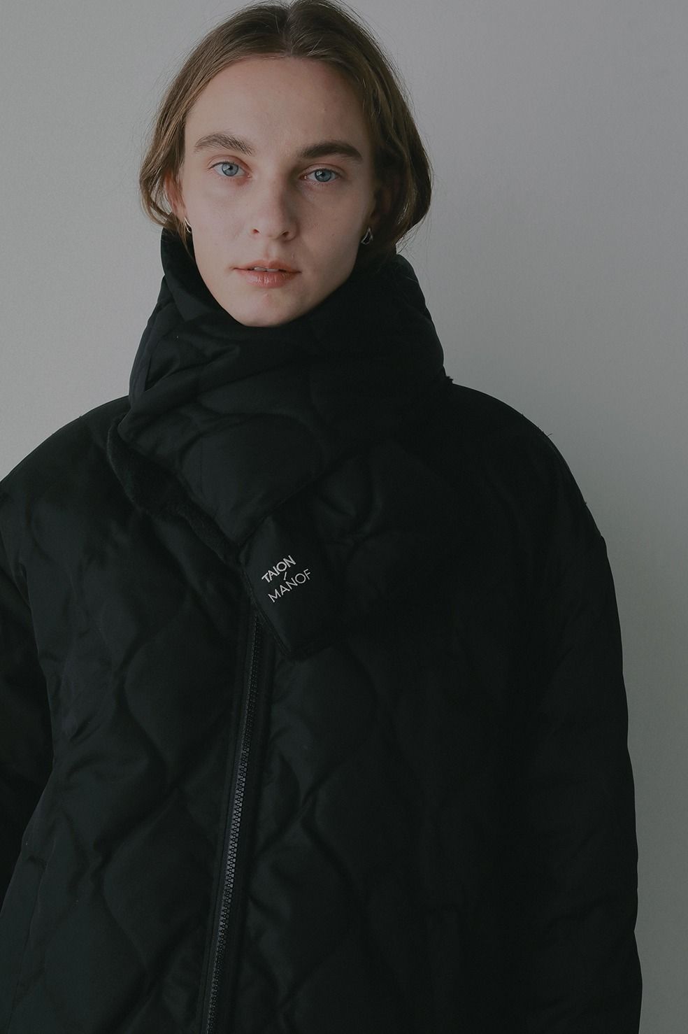 【TAION×MANOF】リバーシブルダウンマフラー - REVERSIBLE DOWN MUFFLER - BLACK