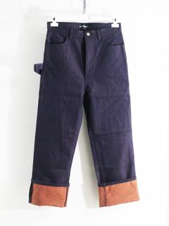 PRINTED PAINTER PANTS -  ORANGE INDIGO