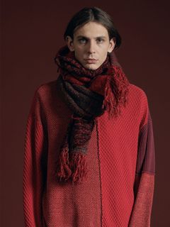 グランジマフラー - grunge muffler -VI-3678-09 - B-RED