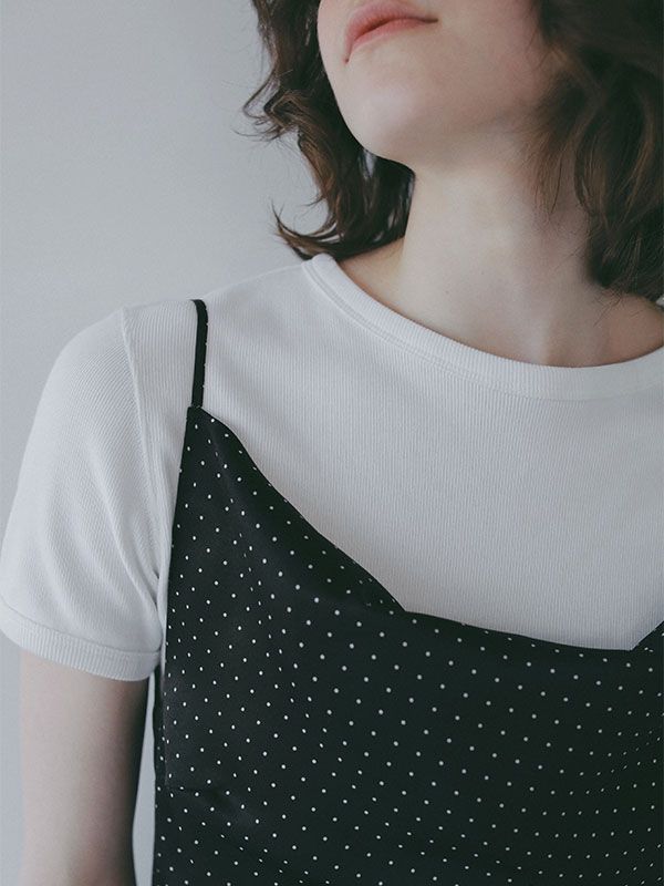 オリジナルドットキャミワンピース （BLACK)