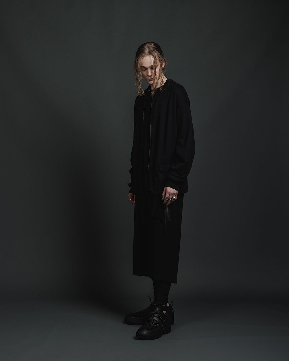 スウェット ラップ パンツ - A - BLACK