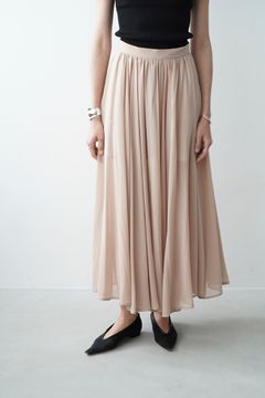 シアー スリット スカート - SHEER SLIT SKIRT - BEIGE