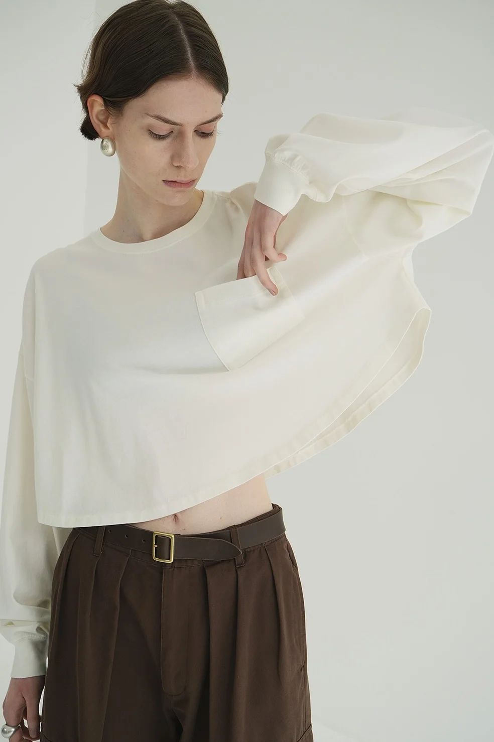 ピグメントショートトップス  -  PIGMENT SHORT TOPS (WHITE)