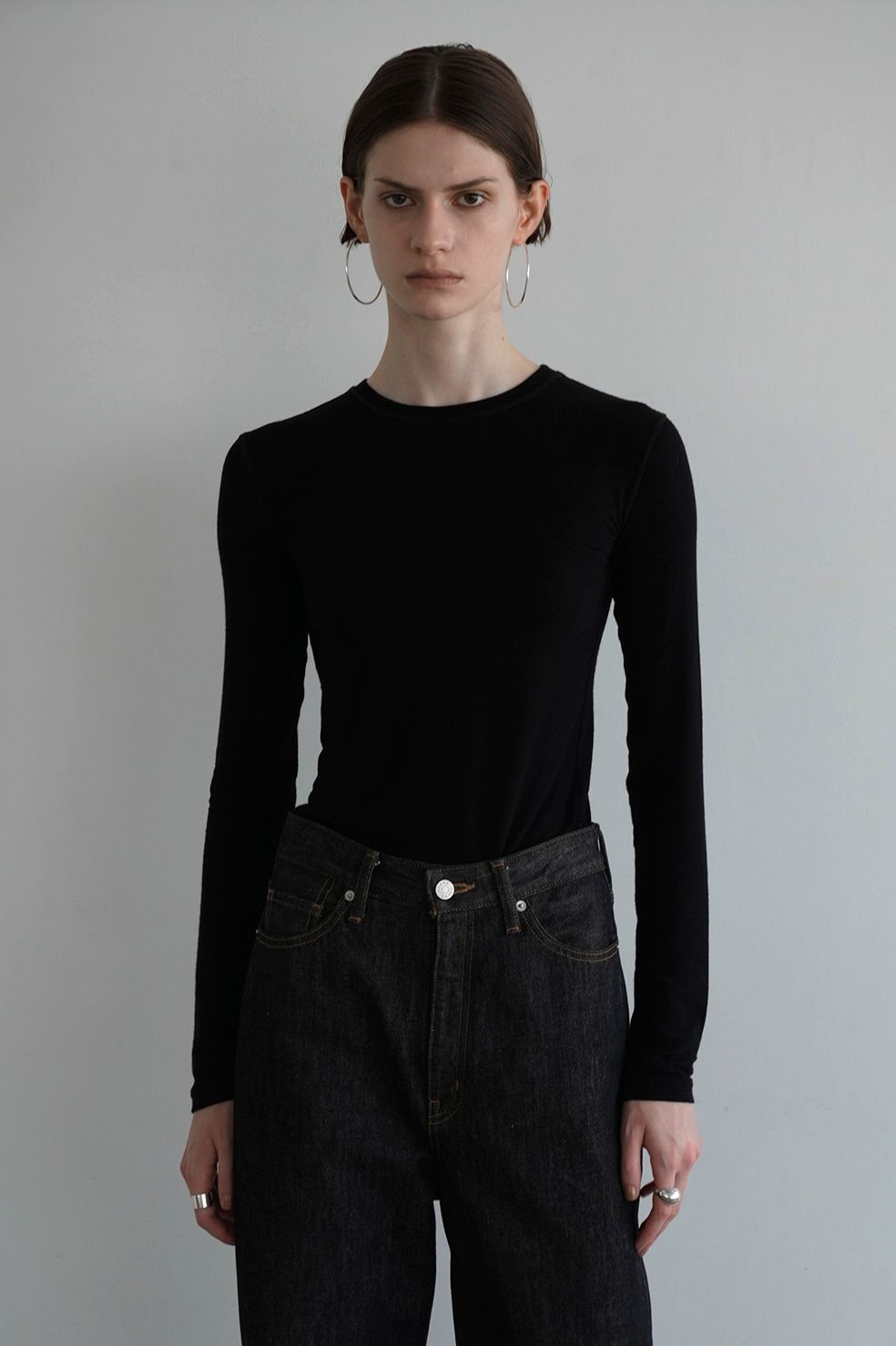 CLANE カシミア混 コンフォータブルクルートップス　カットソー CLANE - カシミア混クルーネックトップス - COMFORTABLE CREW