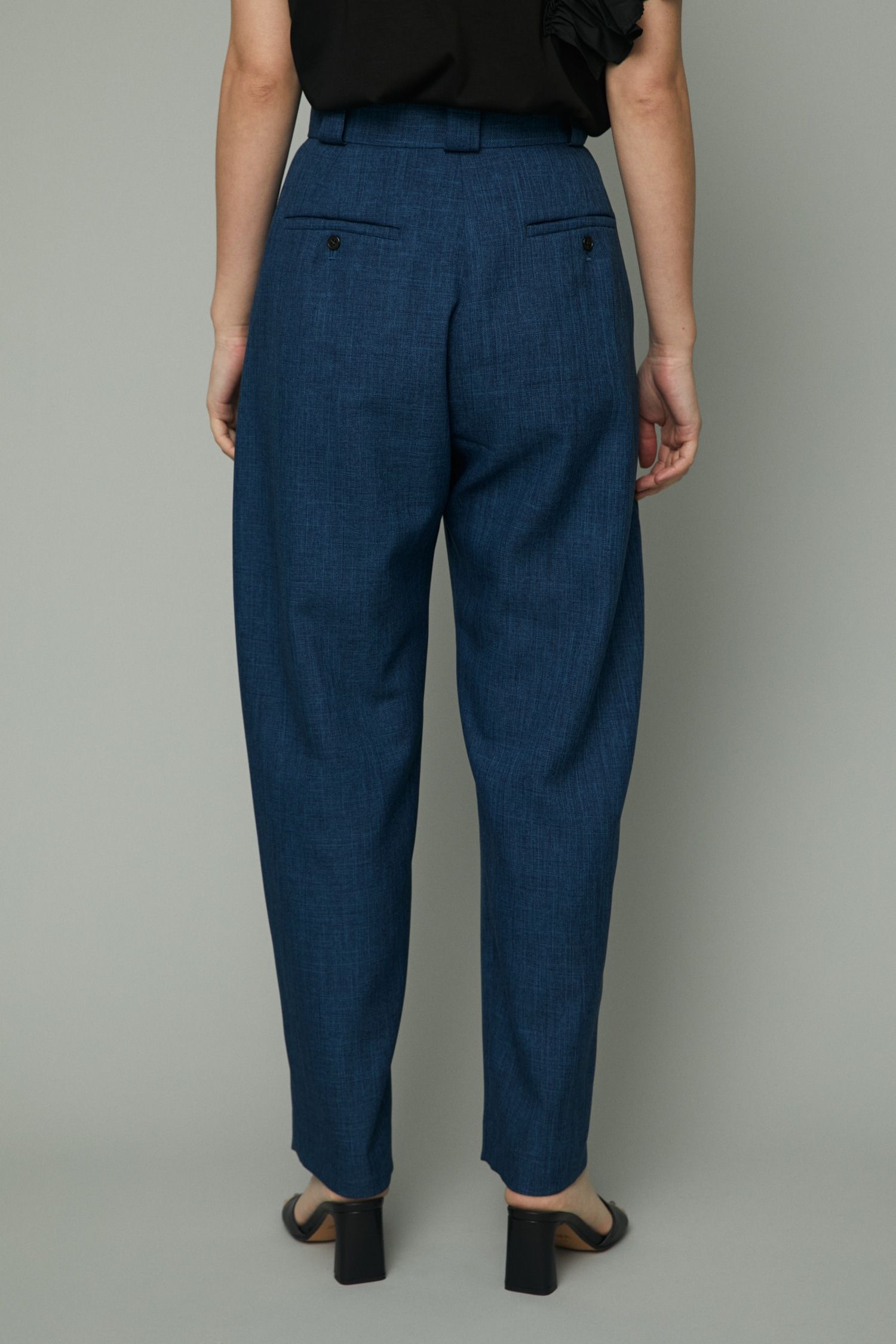 ツータックトラウザーズパンツ  - 2tuck trousers pants - BLUE