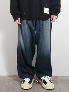 ライトデニム ワイド パンツ - Light Denim Wide Pants - INDIGO