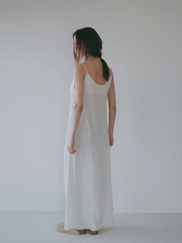オリジナルドットキャミワンピース （WHITE)