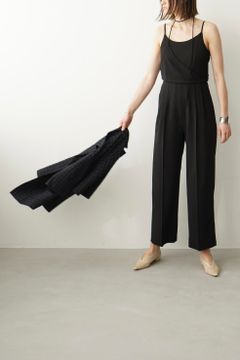 レイヤード キャミソール オールインワン - LAYERED CAMISOLE ALL IN ONE - BLACK