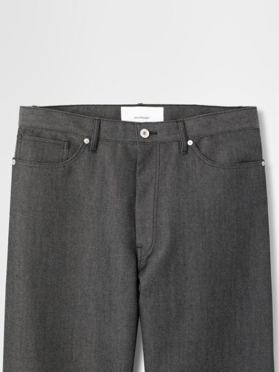 ストレートデニムパンツ - denim pant in wool denim （BLACK)