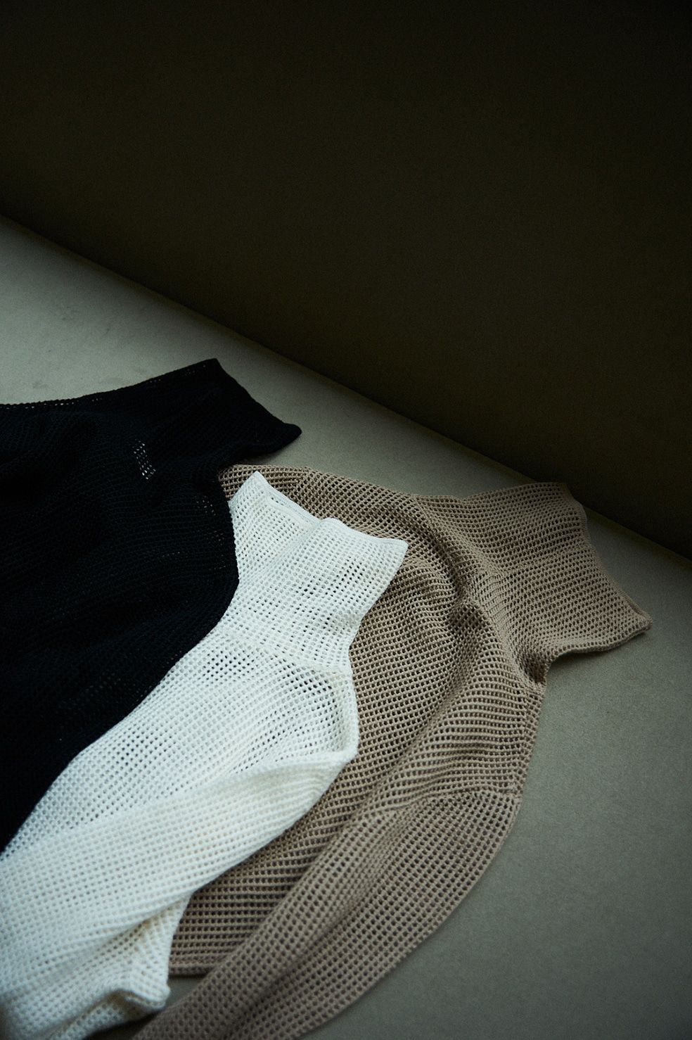 CLANE - ハイネック メッシュ ニットトップス - H/N MESH KNIT TOPS