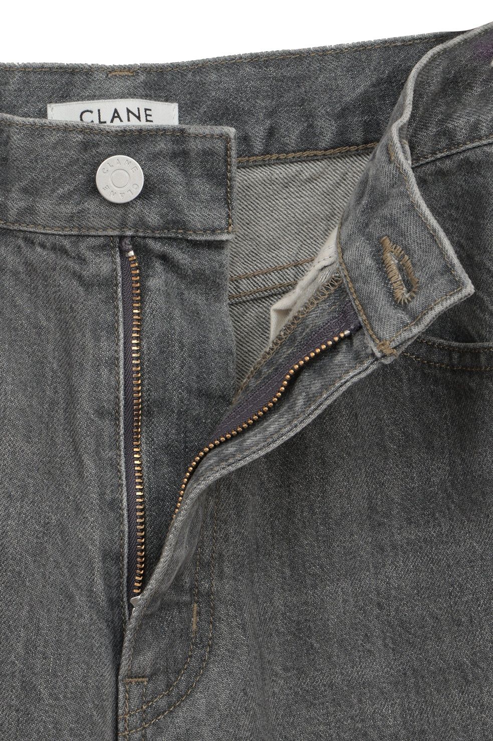 ミッドライズストレートデニム -  STRAIGHT DENIM PANTS (GREY)