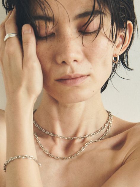 マリーナチェーンネックレス SV （S-48cm）