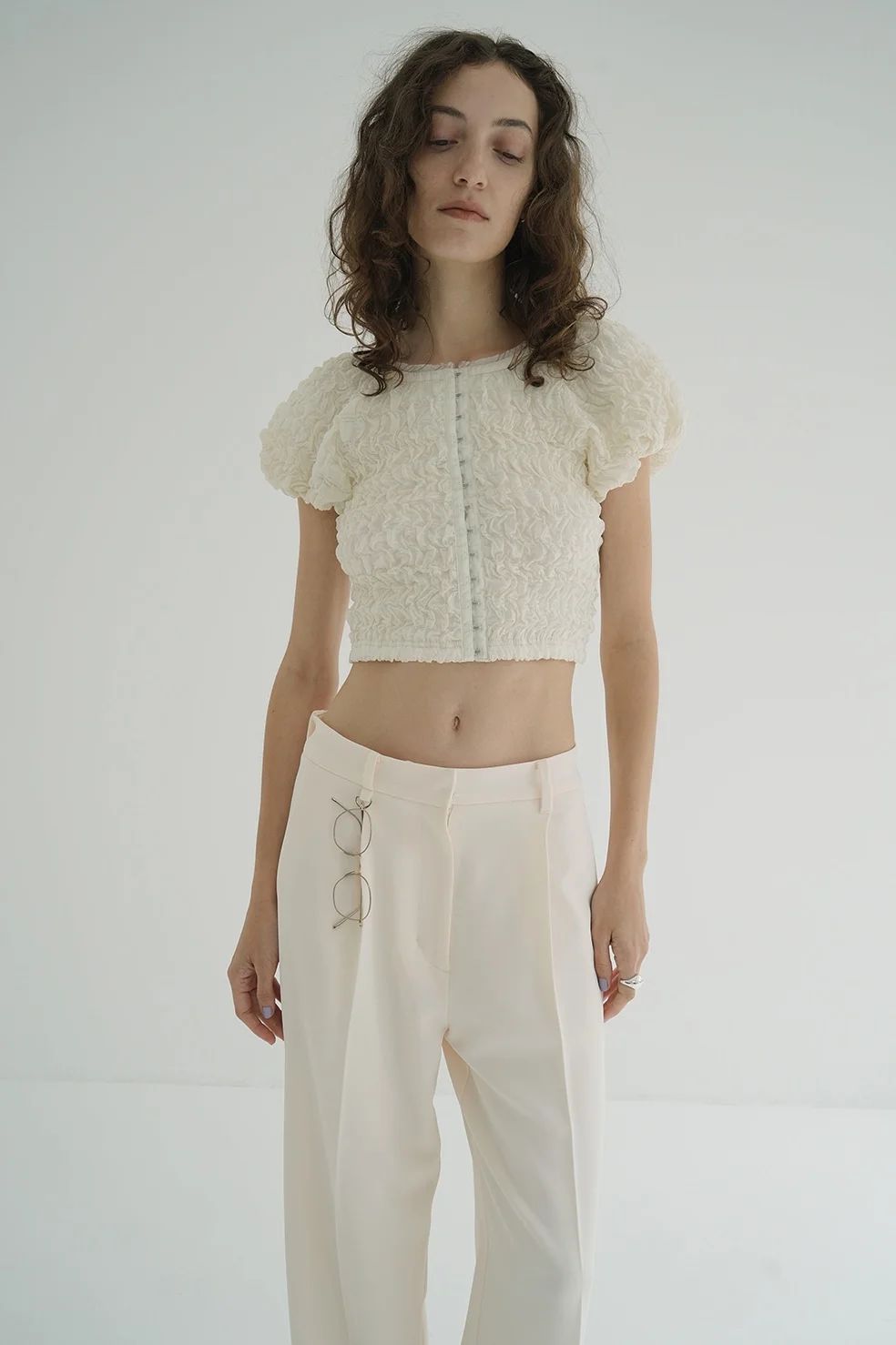シャーリングパフトップス - SHIRRING PUFF TOPS IVORY