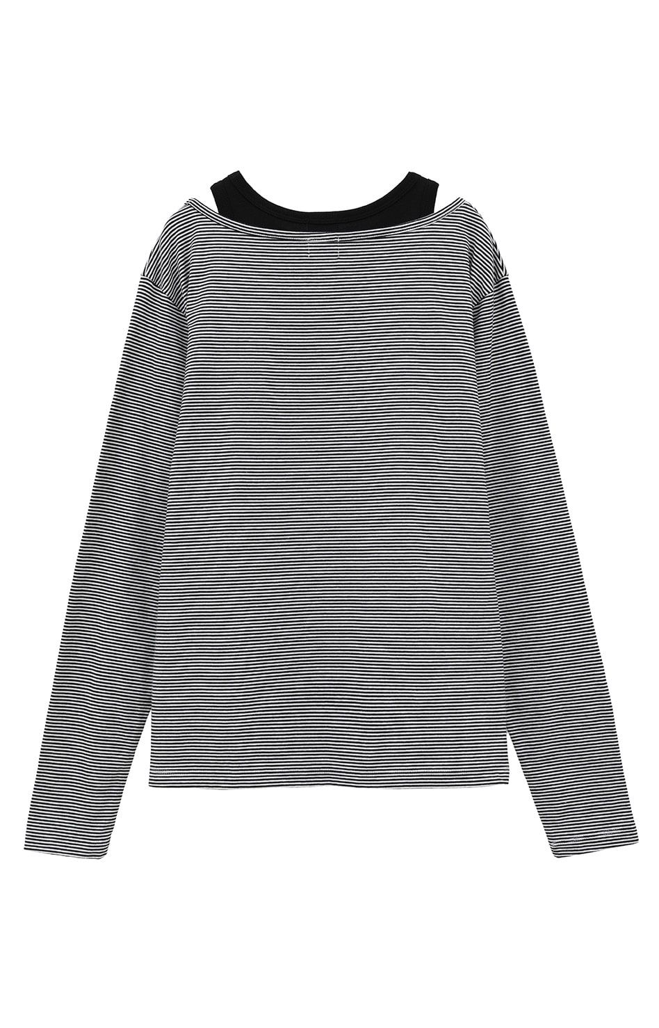 レイヤードカットソー  -   LAYER BORDER CUT TOPS