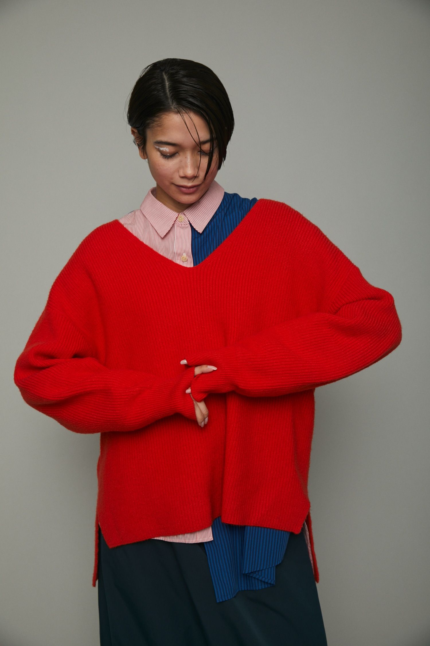 レイヤード フリル トップス  - Layered frill tops - ORANGE