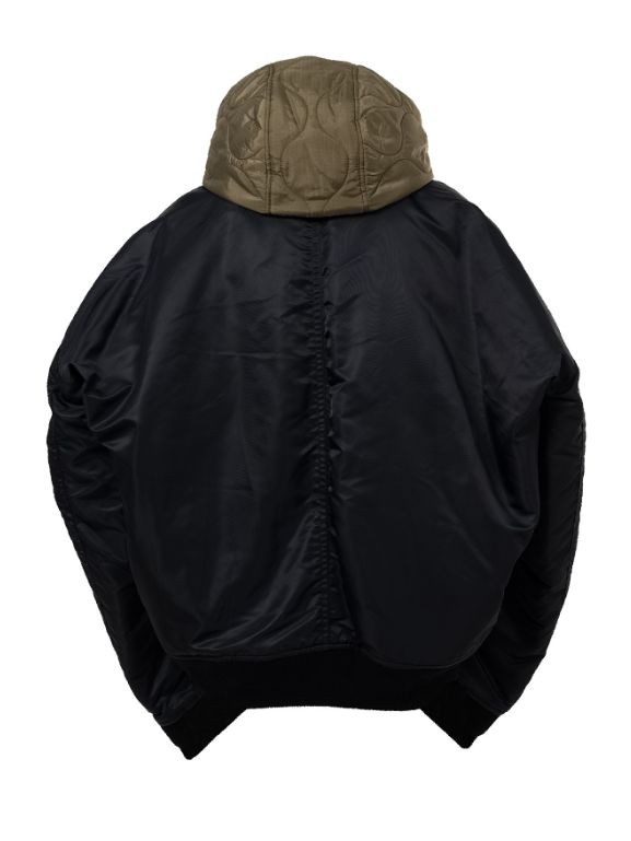 エクステンデッド プラケット フード フライト ジャケット | Extended Placket Hood Flight Jacket