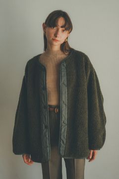 大人可愛いCLANEのボアブルゾンコーデ