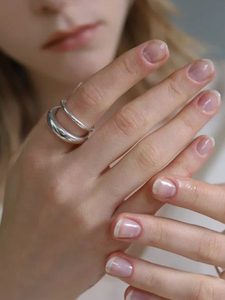 クロスリング SV シルバー 指輪 シンプル デザイン ユニセックス アクセサリー