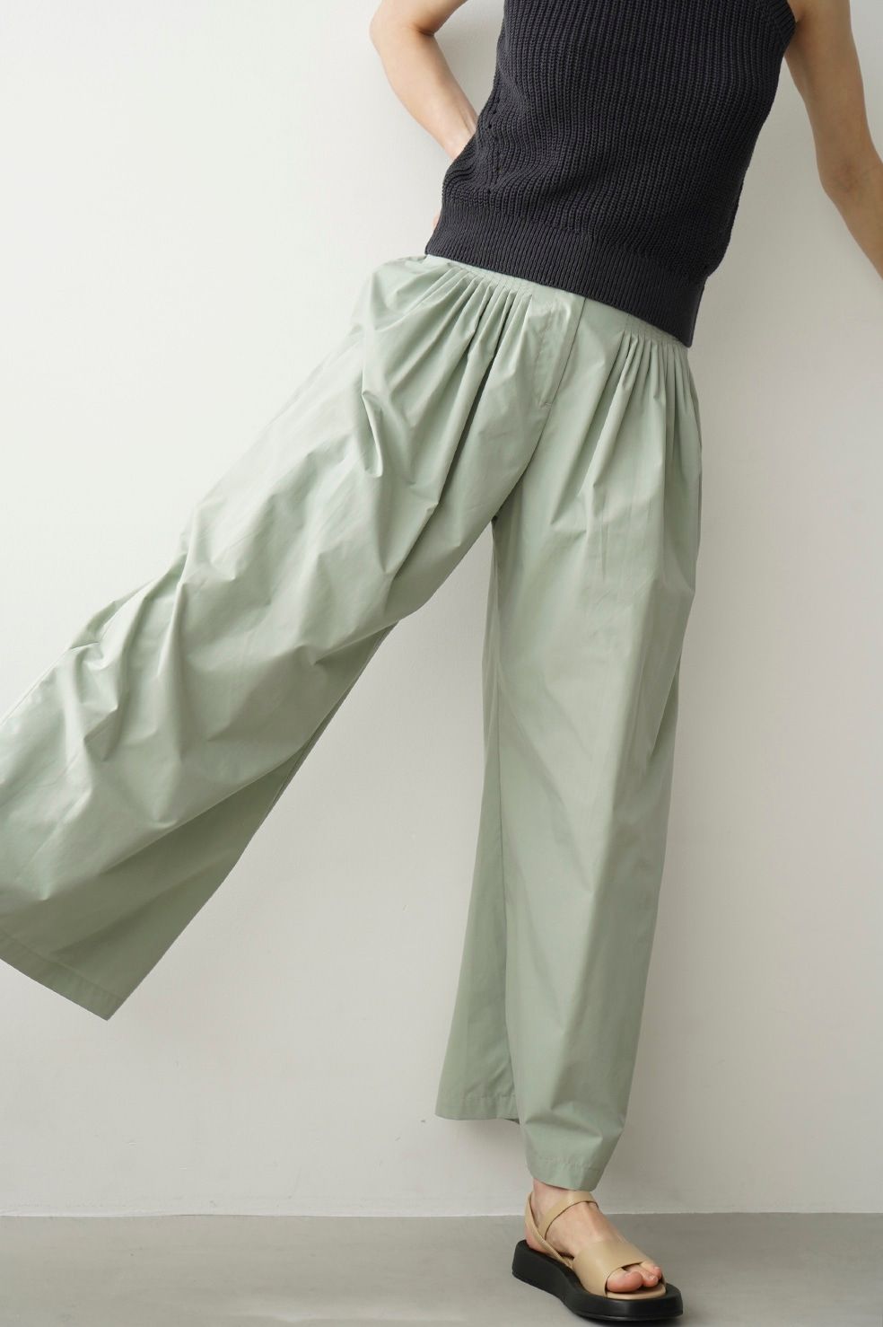 CLANE   タック デザイン ワイド パンツ   TUCK DESIGN WIDE PANTS