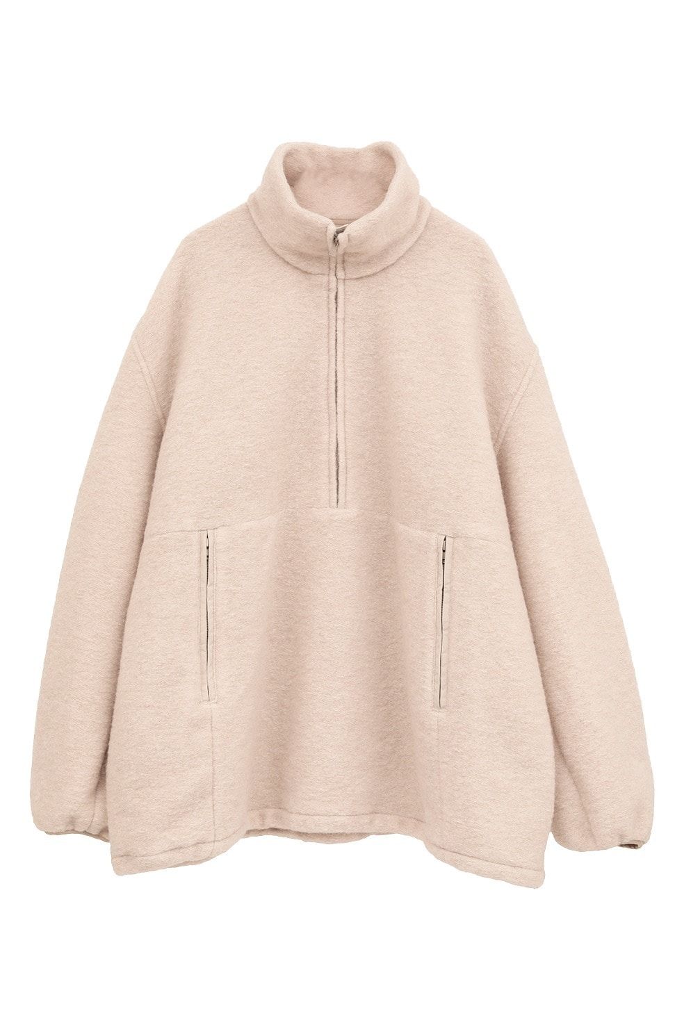 ハーフジップトップス - SLIVER HALF ZIP TOPS (IVORY)