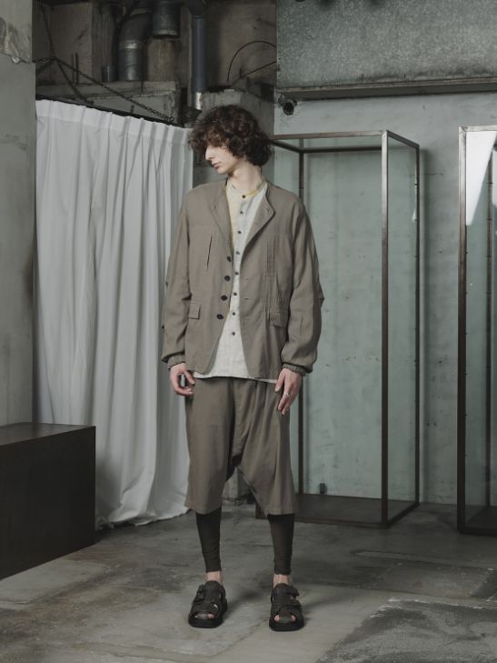 強撚コットンショーツ - GREY