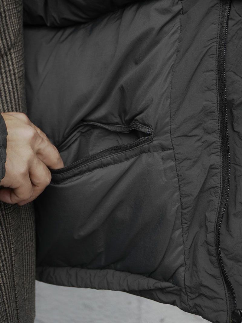 700FIL ダウンジャケット  -  GARMENT DYED DOWN JACKET - FADE BLACK