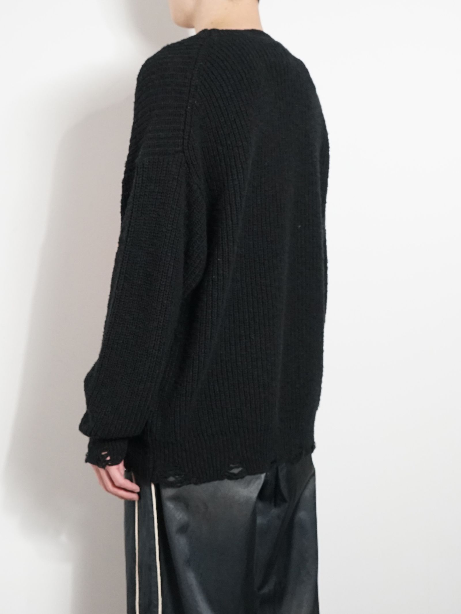 ニットプルオーバー - THREE FRAG KNIT PO - BLACK