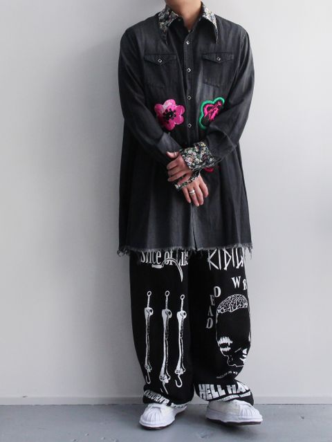 KIDILL × MINEDENIM オールブラック コーデ