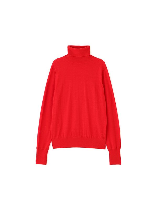 DEPENDREハイネックニットプルオーバー / カットソー (RED)