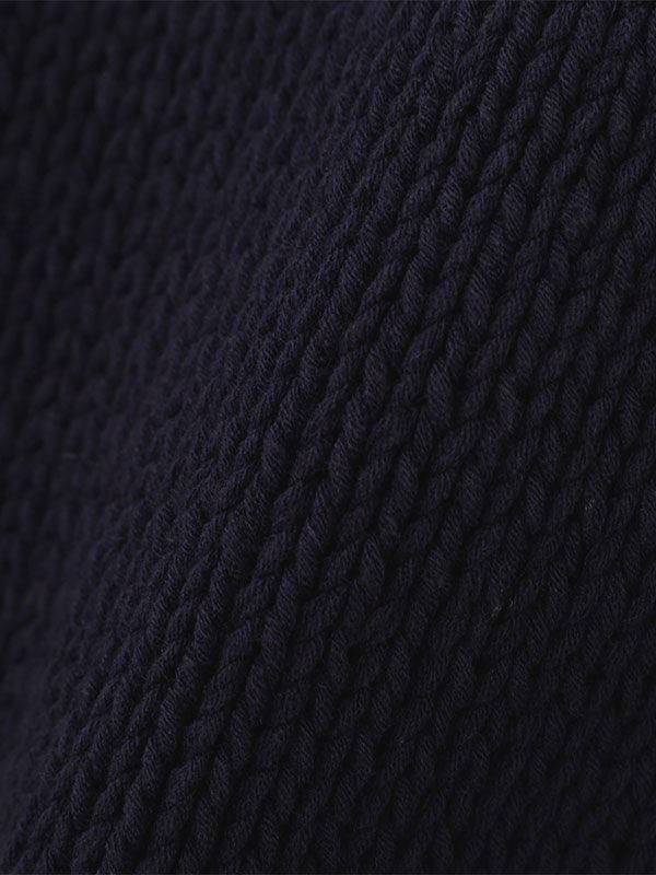 オーバーサイズスキッパーニットプルオーバー (NAVY)