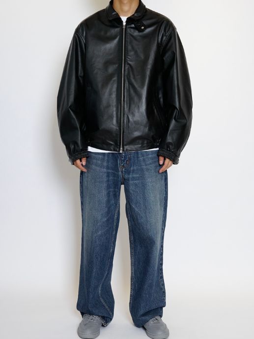 【26SS】レザードリズラーブルゾン -  LEATHER DRIZZLER JACKET - BLACK