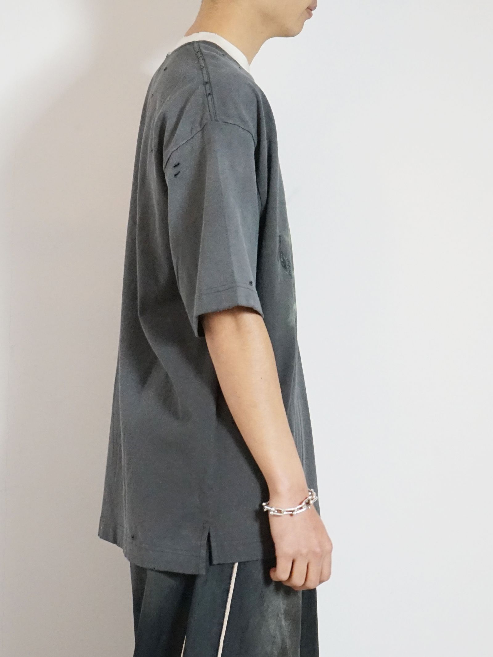 スマイリーフェイス ティーシャツ - smily face PT DR Tee - BLACK