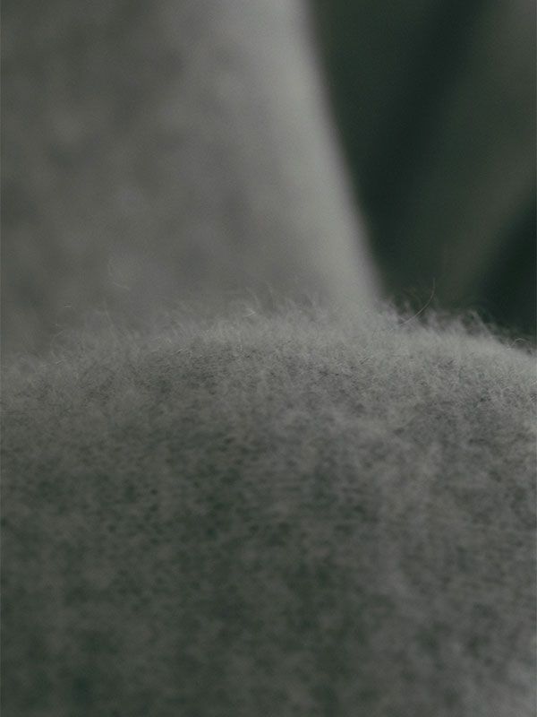 ホワイトヤクボリュームスリーブニットプルオーバー - GREY