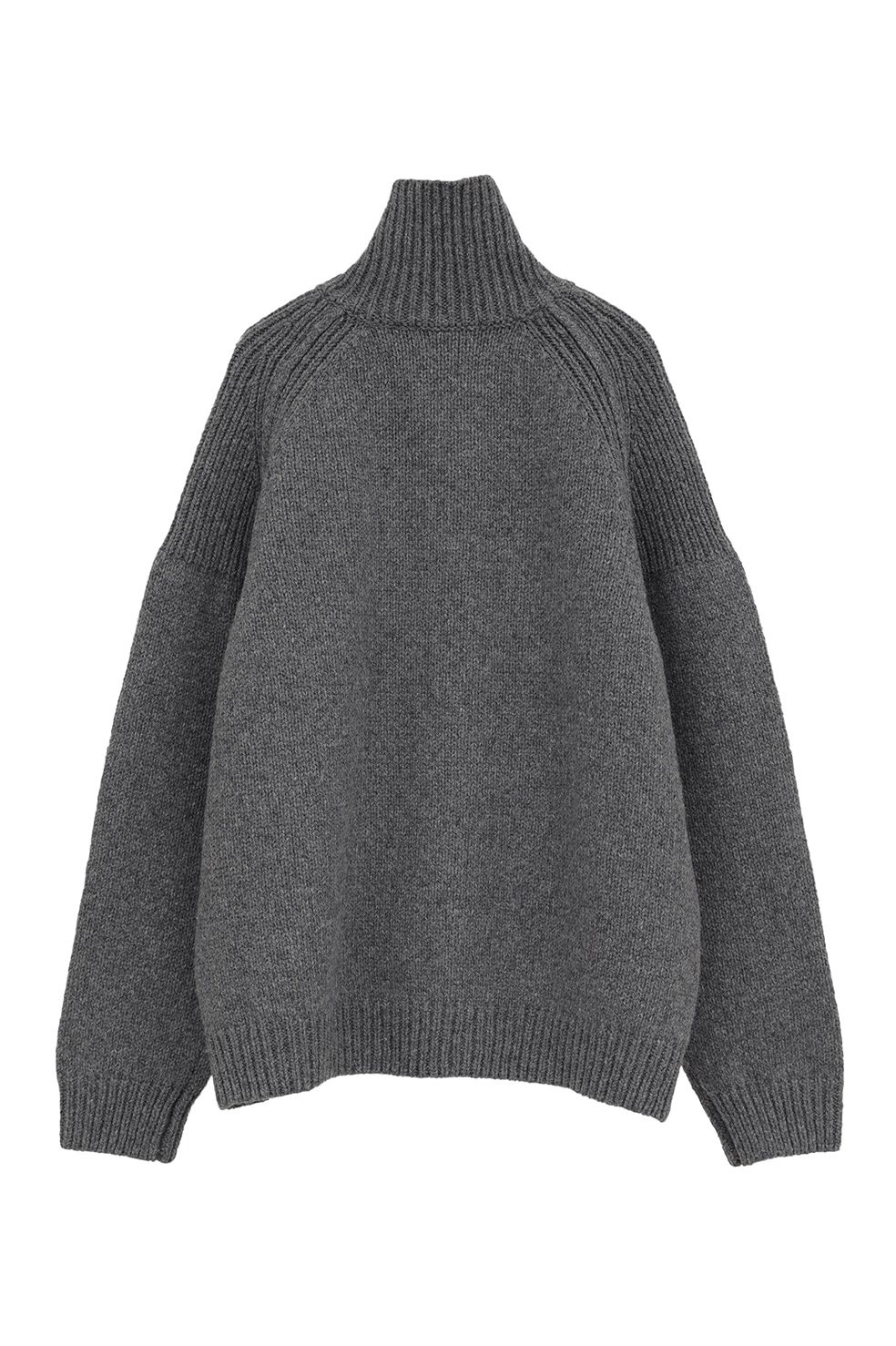 ポケット ジップ ニット｜ POCKET ZIP KNIT TOPS (GREY)