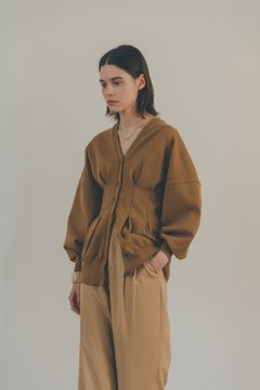ウエストシェイプドルマンカーディガン - WAIST SHAPE DOLMAN CARDIGAN BEIGE