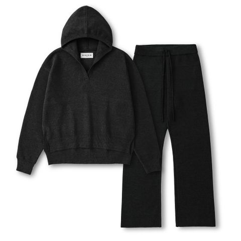 ルームウェアセット - RIB KNIT LOUNGE SET - BLACK