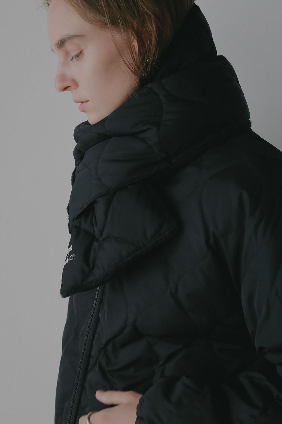 【TAION×MANOF】リバーシブルダウンマフラー - REVERSIBLE DOWN MUFFLER - BLACK