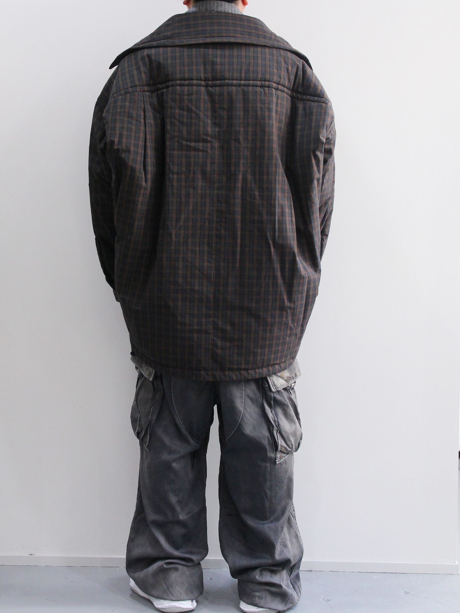 ディストレスト レイヤード シャツ - Distressed layered shirt - BLACK