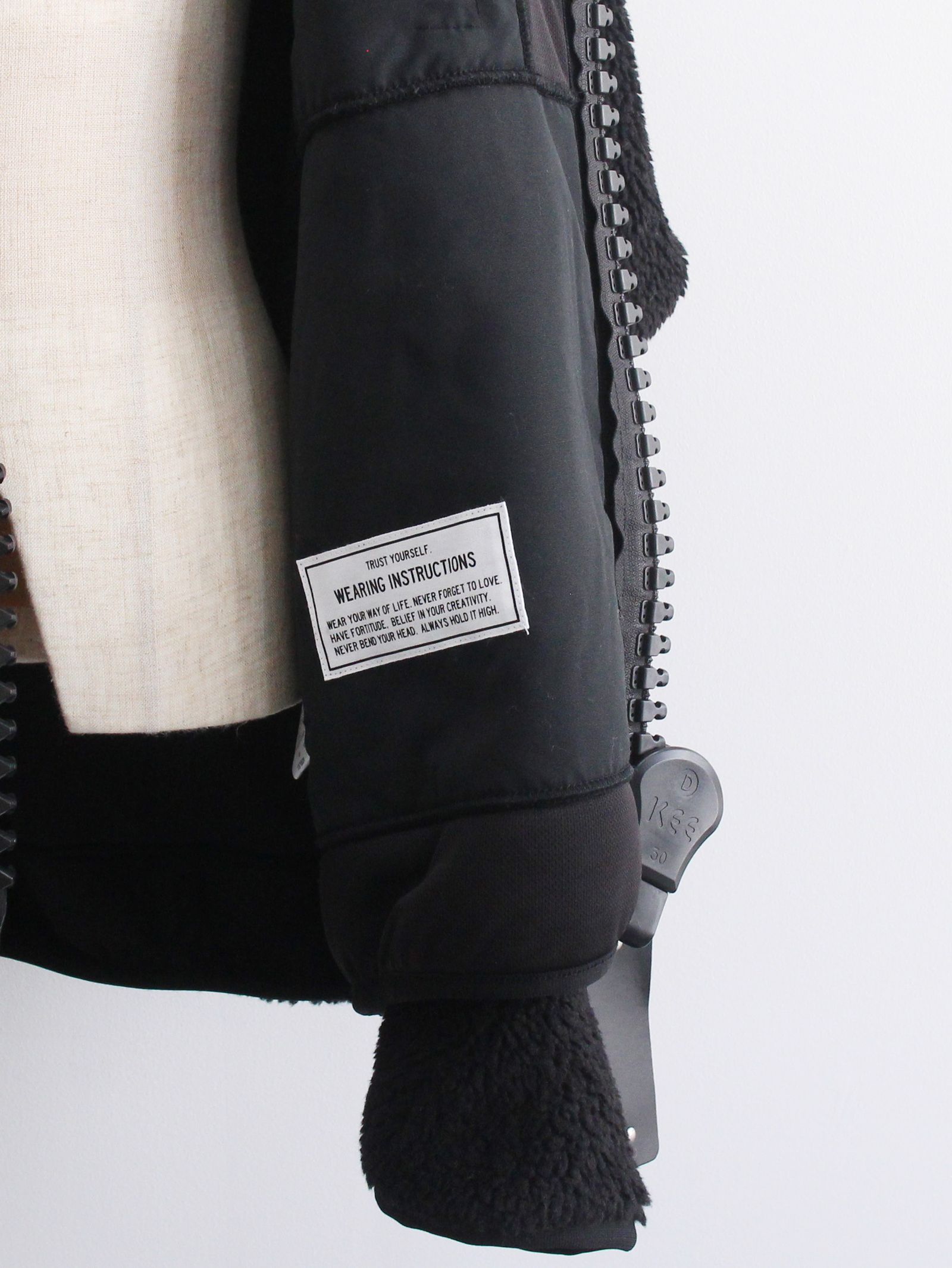 ワイドバック ボア ブルゾン  - Wide Back Boa Blouson BLACK