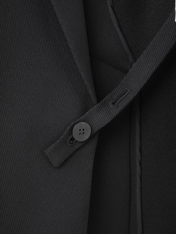 ダブル テーラードジャケット - classic rayon tricotine double breasted jacket in black