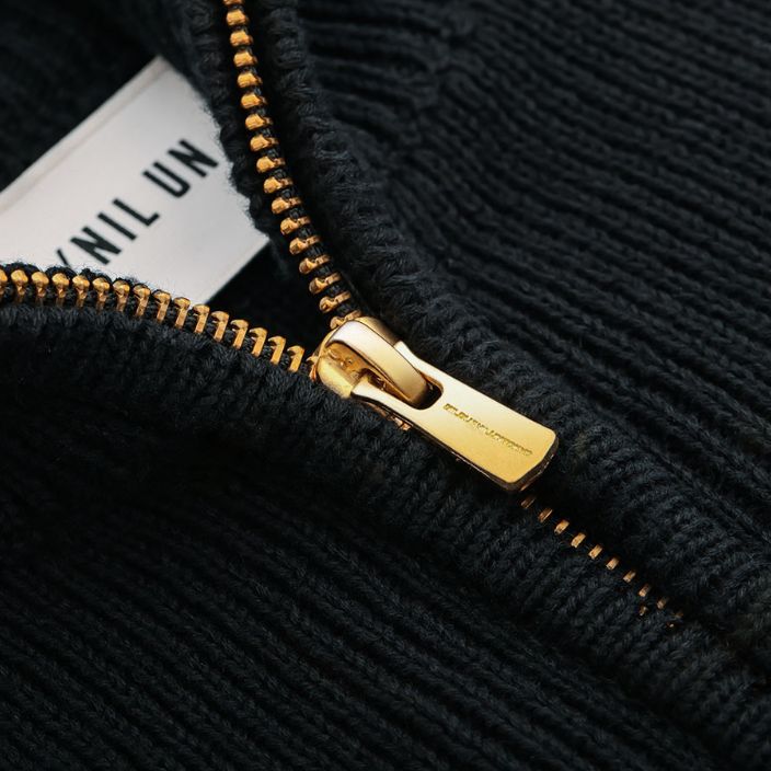 ハーフジッププルオーバー - HALF ZIP KNIT PULLOVER / BLACK