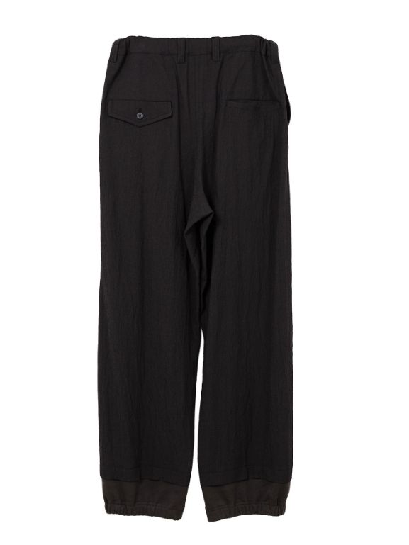 ミックスレイヤードウールパンツ - Mix Layered Wool Pants - BLACK
