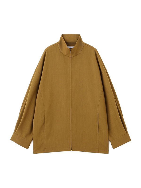 ハイネックドルマンスリーブシャツブルゾン (KHAKI）