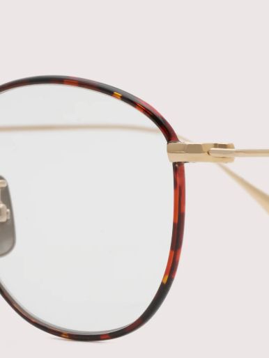 KOUGETSU（キョウゲツ） #5. CHAMPAGNE GOLD & AMBER × CLEAR to GREY(調光モデル) メガネ / サングラス